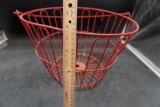 Metal Egg Basket (Red)