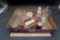 Flower Frog, Cups, Shakers, Glass Dishes, Cruet