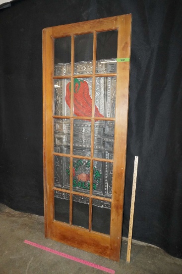 Wooden Door W/ Chili Pepper Tin