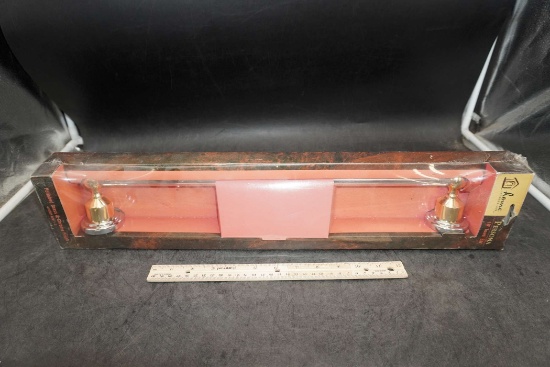 Home Polished Brass & Chrome Finish 18" Towel Bar