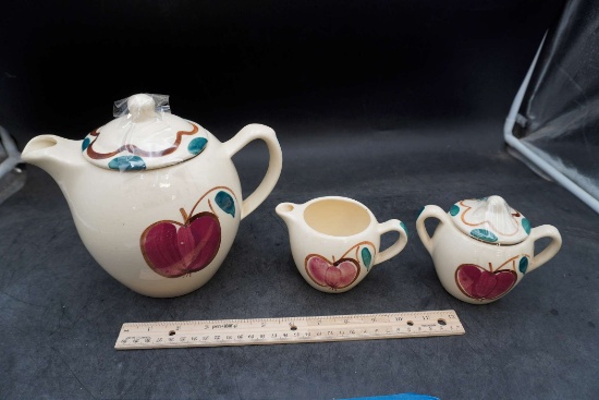 Puritan 3 Piece Set - Teapot, Cream & Sugar