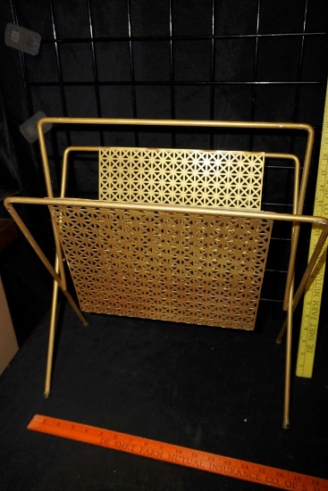 Golden Metal Magazine Rack