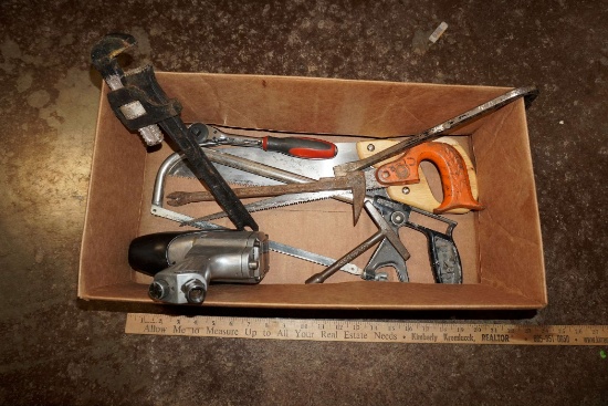 Pipe Wrench, Saws, Ratchet & 1/2"  Impact Wrench