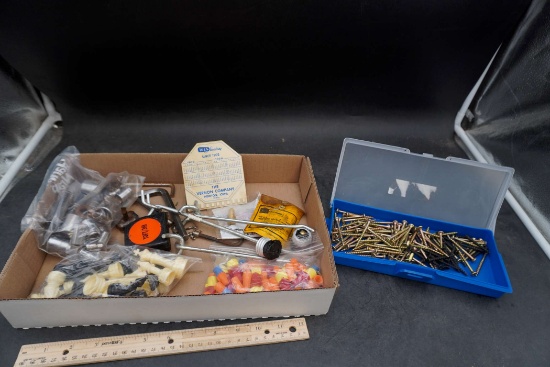 Screws, Chess Pieces, Allen Wrenches, Sockets, Tape Measure