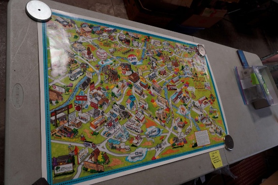 24" X 36"  1989 Sioux Falls Centennial Map/Drawing