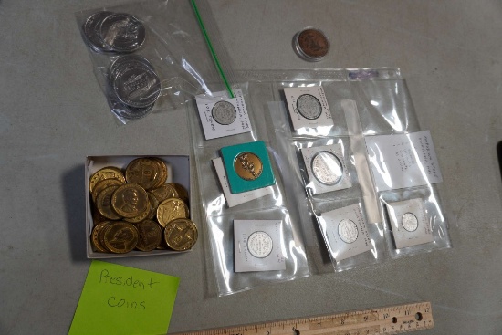 President Coins, Miller Lite Tokens & Emporium Store Owatonna, M.N. Tokens