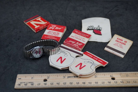 Nebraska Corn Huskers Watch, Matchbook, Schedules & Pin