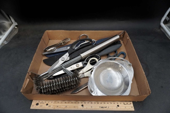 Scissors, Brush, Paper Punch & Bowl