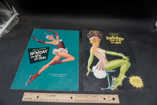2 Souvenir Programs - Holiday On Ice 1961 & 1963
