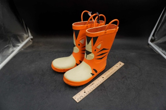 Tiger Rain Boots (Kids Size 12)