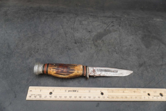 Knife W/ Stag Antler (Real?) Handle
