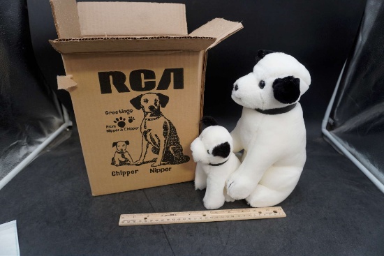 R.C.A Chipper & Nipper Stuffed Animal Dogs