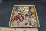 Keychain, Figurines, Jewelry, Tie Tacks, Can Openers, Toy Car, Cross
