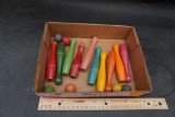 Wooden Bowling Pins & Balls
