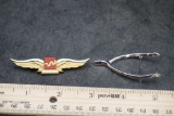 Wishbone Pin & Western Wings Pin