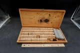Wooden Box W/ Stamps & Ink