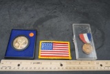 Sons Of Liberty Token, Flag Patch & Attendance Medal