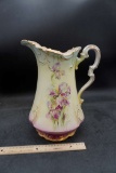Painted Flower Pitcher (Cracked)