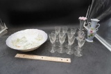 Stemmed Glasses, Vases & Floral Germany Bowl