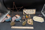 Metal Star, Roosters (2), Cat Signs & Figurines