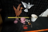 Duck, Dove, Pink Trike Planter, Planter, Antique Sign