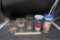 Beer Glasses (Schlitz, Miller Lite, Coors), Baseball Cups