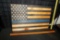 Blue Line Police Wooden Flag