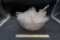 Glass Punch Bowl, Ladle & Cups