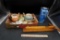 Taylor Tot, Teapots, Lids, Blue Flower Vase