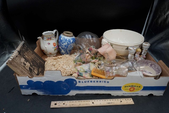 Doilies, New England Calendar, Figurines, Teapot, Vases, Bowls