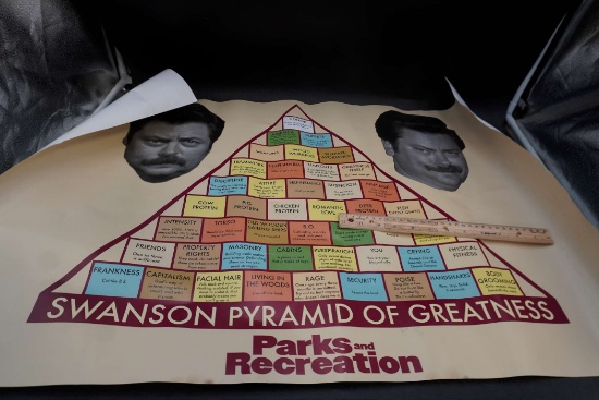 Parks And Recreation Swanson Pyramid Of Greatness Poster