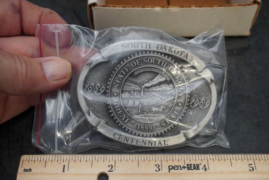 South Dakota Centennial 1889-1989 Belt Buckle