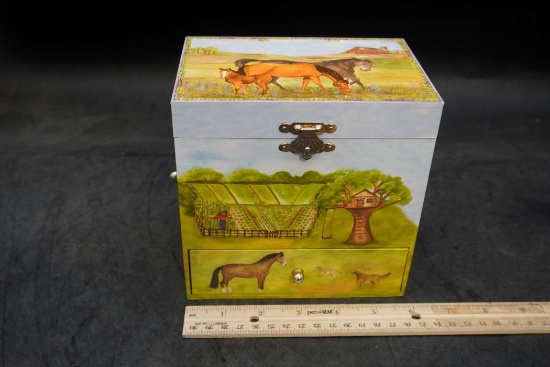 Horse Music Box Jewelry Box