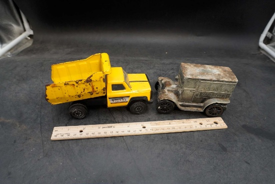 Tonka Dump Truck & 1974 Banthrico Parcel Post Bank?