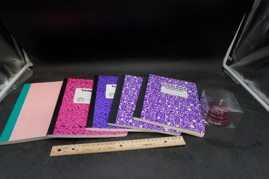 Composition Notebooks & Wine Bell