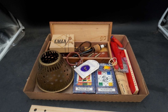 Pocketmate, Pocket Slot, Wooden Case, Kazoos, Metal Candle Cover, Collar
