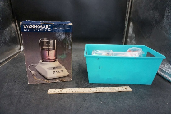 Farberware Millennium Sonic Jewelry Cleaner, Plastic Container W/ Thread Spools