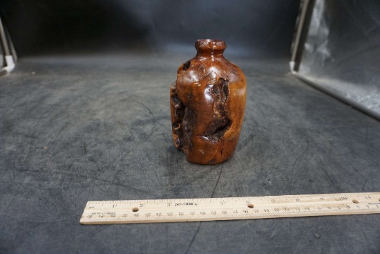 Vintage Burl Wood Bud Vase