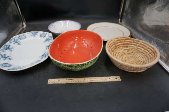 Platter, Bowls (England, Germany & Lenox) & Decorative Bowl