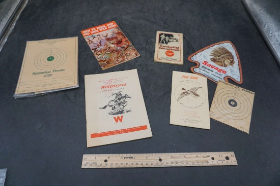 Gun Literature/Sticker - Savage, Remington, Winchester & Fox Gun