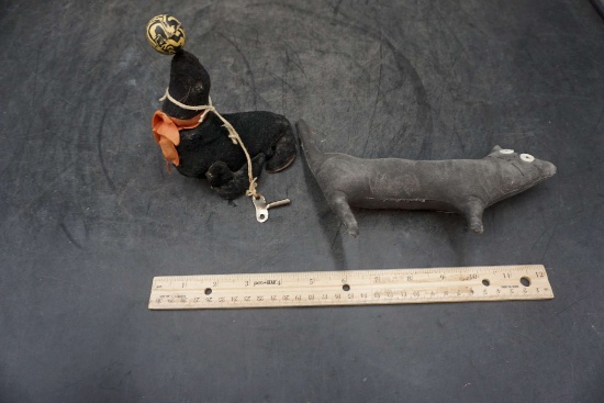Wind-Up Seal & Cat Stuffie