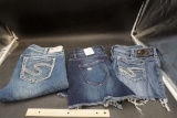 Time And True Shorts (Size 2), Silver Jeans (Size 34X32) & Silver Shorts (Size 30)