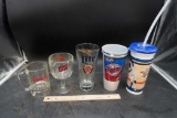 Beer Glasses (Schlitz, Miller Lite, Coors), Baseball Cups