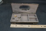 Metal Jewelry Box W/ 4 Rings