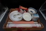 Rolling Pin, Pie Pan, Bowls, Glass Candy Dish, Egg, Dishes & Doll Parts