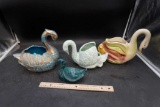 4 - Swan Planters/Figurine