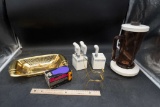 Blacklight Bulb, Server W/ Tongs, Butter Knives & Blender Pitcher