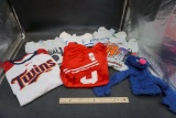 T-Shirts (Roger Hass, Hersheys, Football & Twins), Huskers Jersey (Kid Size 14-16) & Grover Hand Pup