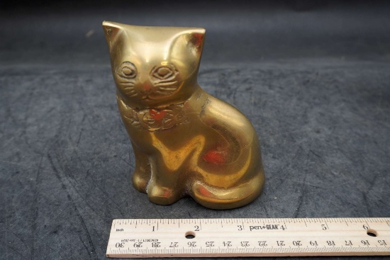 Brass Cat Figurine