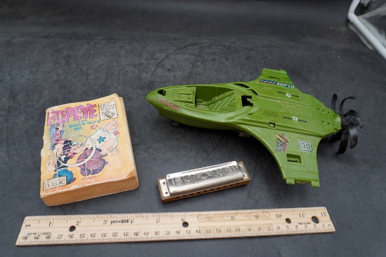 Popeye Book, M. Hohner Harmonica (Germany) & G.I. Joe Plane